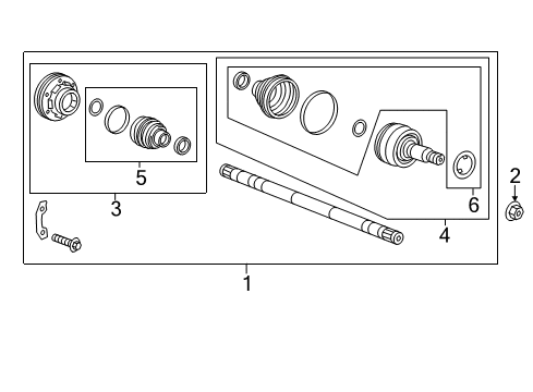2020 Chevy Camaro Axle Assembly, Rear Driver Side Diagram for 85540672