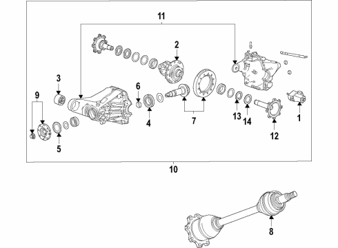2022 Cadillac Escalade Axle Shaft, Rear Driver Side Diagram for 84766416