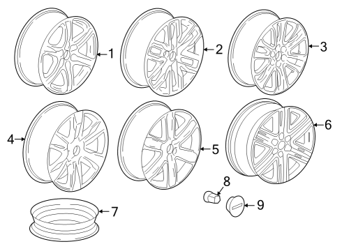2020 GMC Acadia Spare Wheel, Rear Diagram for 84046085