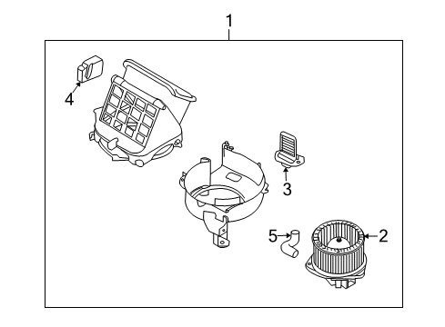 2007 Chevy Aveo Blower Motor & Fan Diagram