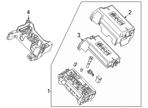 2025 Buick Enclave Bracket, Wiring Junction Diagram for 26497225