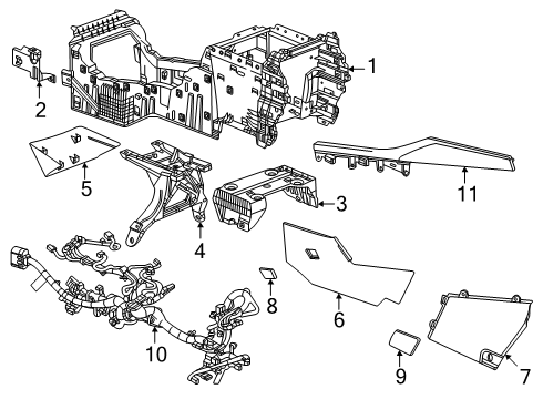 2025 Cadillac ESCALADE IQ Center Console Diagram 4 - Thumbnail