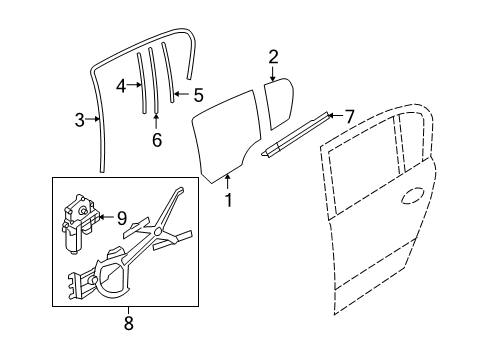 2008 Saturn Astra Rear Door Diagram