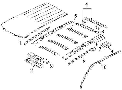 2006 Saturn Relay Roof & Components Diagram