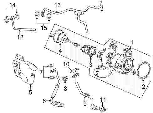 2016 Buick Encore Turbocharger Diagram for 25202345