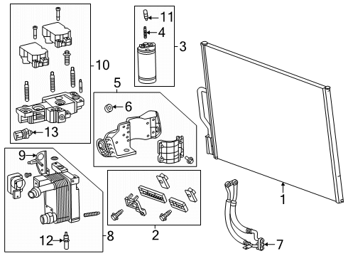2025 Cadillac OPTIQ A/C Condenser Diagram