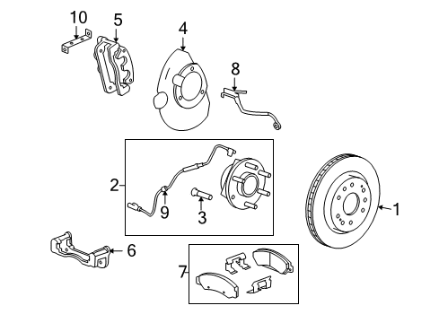 2009 Chevy Tahoe Front Brakes Diagram 3 - Thumbnail