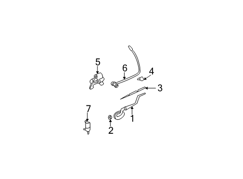 2006 Chevy Trailblazer Rear Wiper Components Diagram