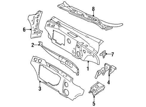 1993 Buick LeSabre Cowl Diagram