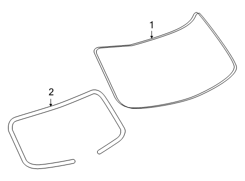 2008 Saturn Vue Glass - Lift Gate Diagram