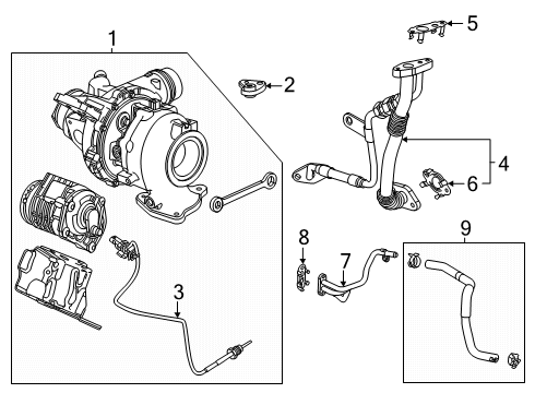 2024 Chevy Suburban Turbocharger & Components Diagram