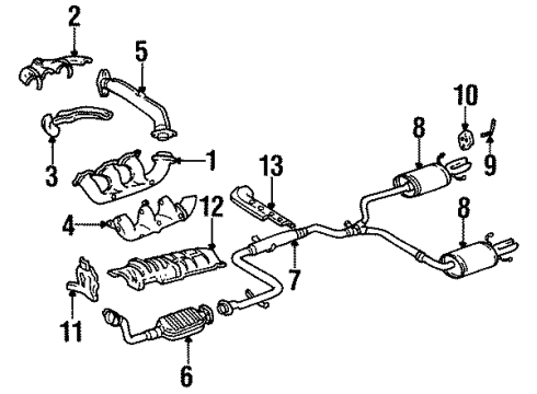1998 Chevy Monte Carlo Exhaust Components Diagram 2 - Thumbnail