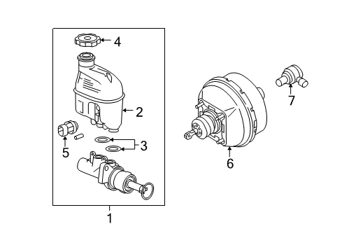 2007 Saturn Aura Booster Diagram for 19208178