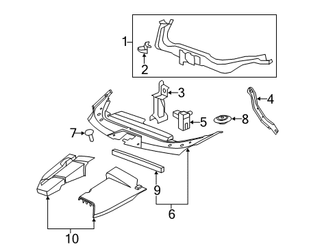 2012 Cadillac CTS Radiator Support Diagram 2 - Thumbnail