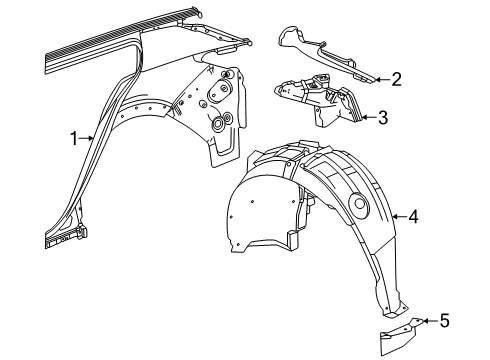 2024 Chevy Equinox EV Quarter Panel & Components Diagram