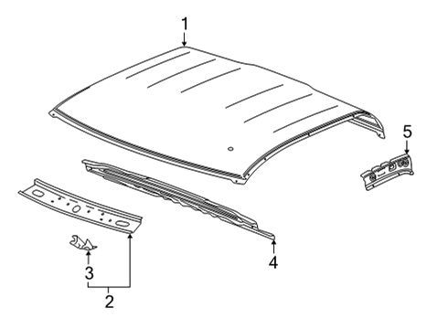 2025 GMC Sierra 3500 HD Roof & Components Diagram 4 - Thumbnail