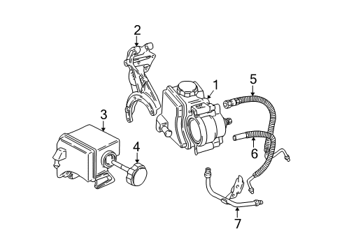 1997 Pontiac Sunfire P/S Pump & Hoses Diagram 3 - Thumbnail