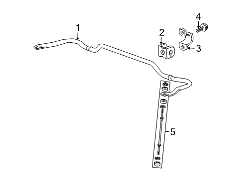 2016 Buick Enclave Stabilizer Bar & Components Diagram 5 - Thumbnail