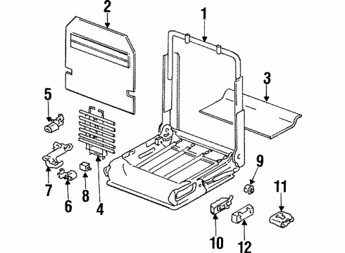 1993 Cadillac Allante Switch, Front Diagram for 16782015