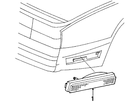 1987 Cadillac Seville Side Marker Lamp Diagram for 919305