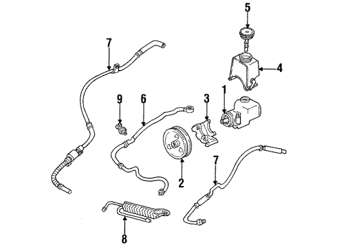 1993 Cadillac Allante P/S Pump & Hoses Diagram 2 - Thumbnail