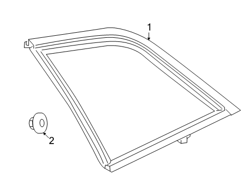 2009 Saturn Vue Glass & Hardware - Quarter Panel Diagram