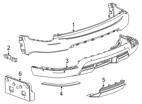 2025 Cadillac ESCALADE IQ Bumper & Components - Rear Diagram