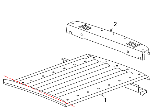 2006 Chevy SSR Rear Floor Pan Diagram for 15235732