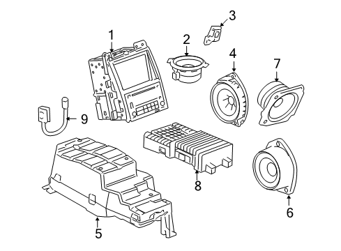 2013 Cadillac Escalade Display System Diagram for 22987549