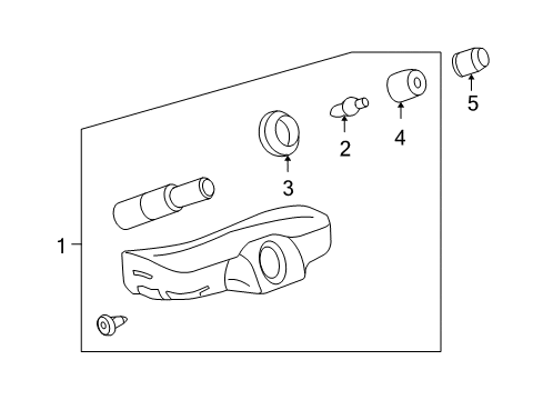 2009 Hummer H3T TPMS Sensor Nut Diagram for 15122619
