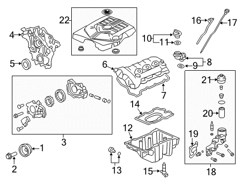 2004 Cadillac CTS Engine Cover, Upper Diagram for 12583732