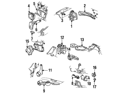 1991 Chevy Beretta Engine Mounting Diagram 3 - Thumbnail