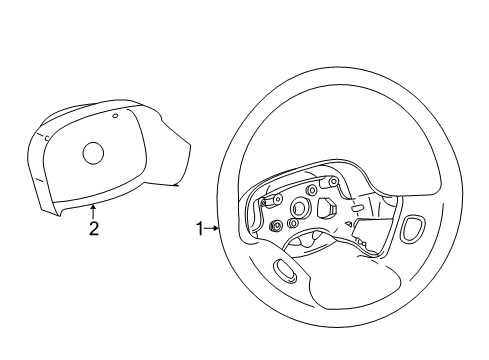 2002 Saturn L200 Steering Wheel & Trim Diagram