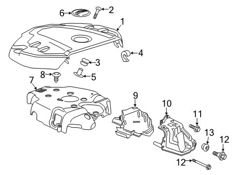 2019 Cadillac CT6 Insulator Bolt Diagram for 11611795