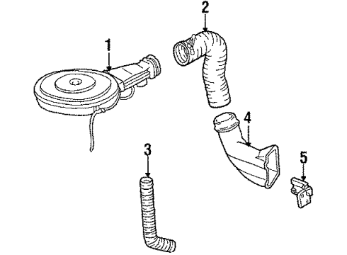 1985 Chevy Celebrity Air Duct Diagram for 25500355