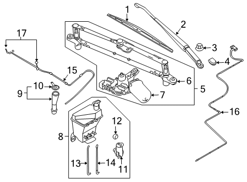 2009 Pontiac G3 Reservoir Assembly Diagram for 95991490