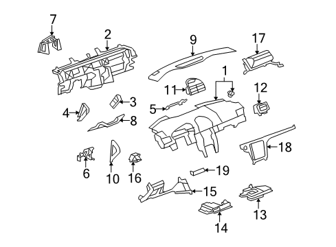 2008 Saturn Aura Instrument Panel Diagram
