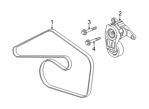 2011 Cadillac CTS Serpentine Belt Diagram for 12638664