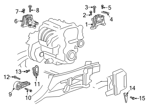 2018 GMC Terrain Transmission Mount Diagram for 84154795