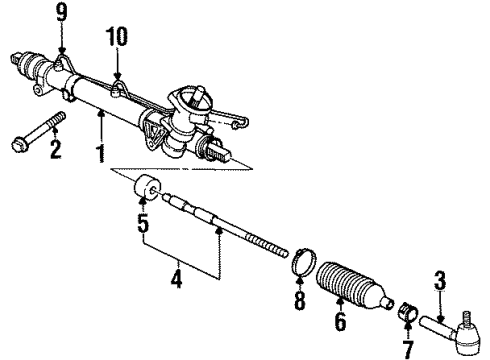 1998 Saturn SL2 Steering Gear & Linkage Diagram