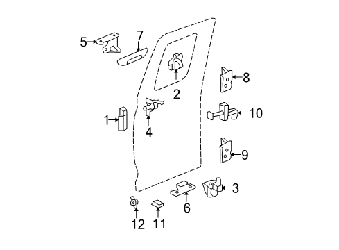 2005 Chevy Colorado Rear Door Diagram