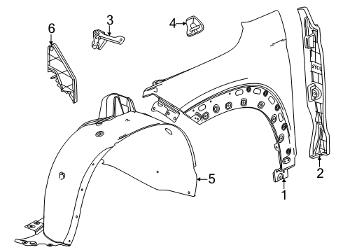 2025 Buick Encore GX Fender & Components Diagram