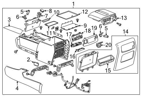 2015 Chevy Tahoe Center Console Diagram