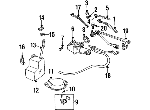 1994 Pontiac Grand Am Motor Cover Diagram for 22137809