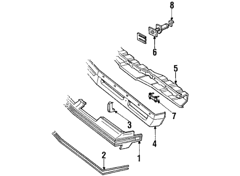 1987 Oldsmobile Cutlass Supreme Front Bumper Diagram