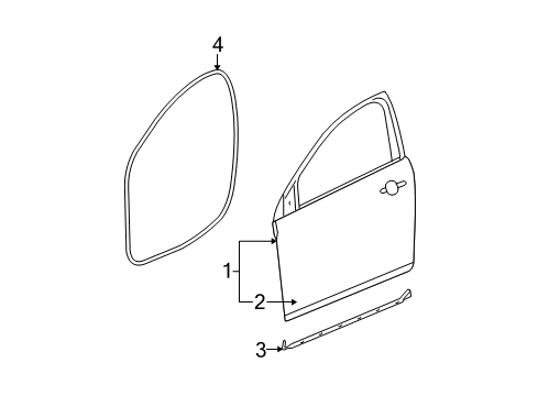 2009 Chevy Malibu Door & Components Diagram 2 - Thumbnail