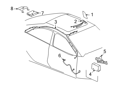 2008 Chevy Malibu Mount Bracket Diagram for 25808782