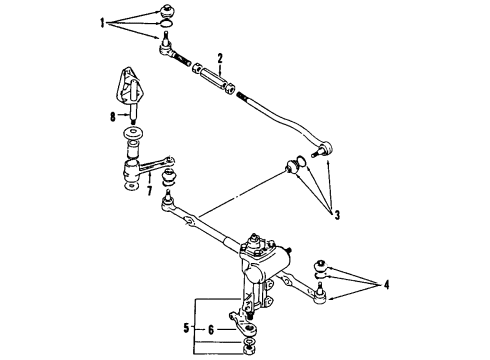 1998 Chevy Tracker Steering Gear & Linkage Diagram 2 - Thumbnail