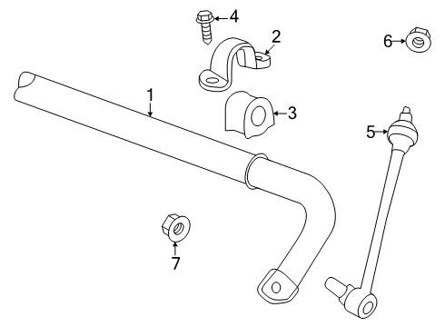 2025 Cadillac ESCALADE IQ Stabilizer Bar & Components Diagram