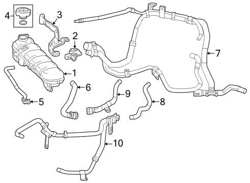 2025 Chevy Corvette Radiator Hoses Diagram 2 - Thumbnail